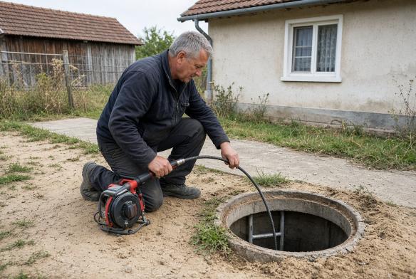 Gépi spirál a kültéri aknánál bontás nélkül
